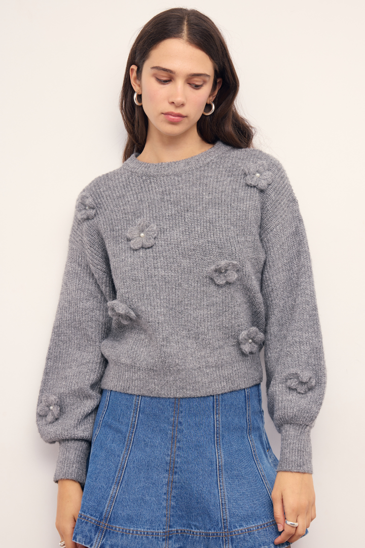 MINKPINK | VERA FLORAL APPLIQUE KNIT