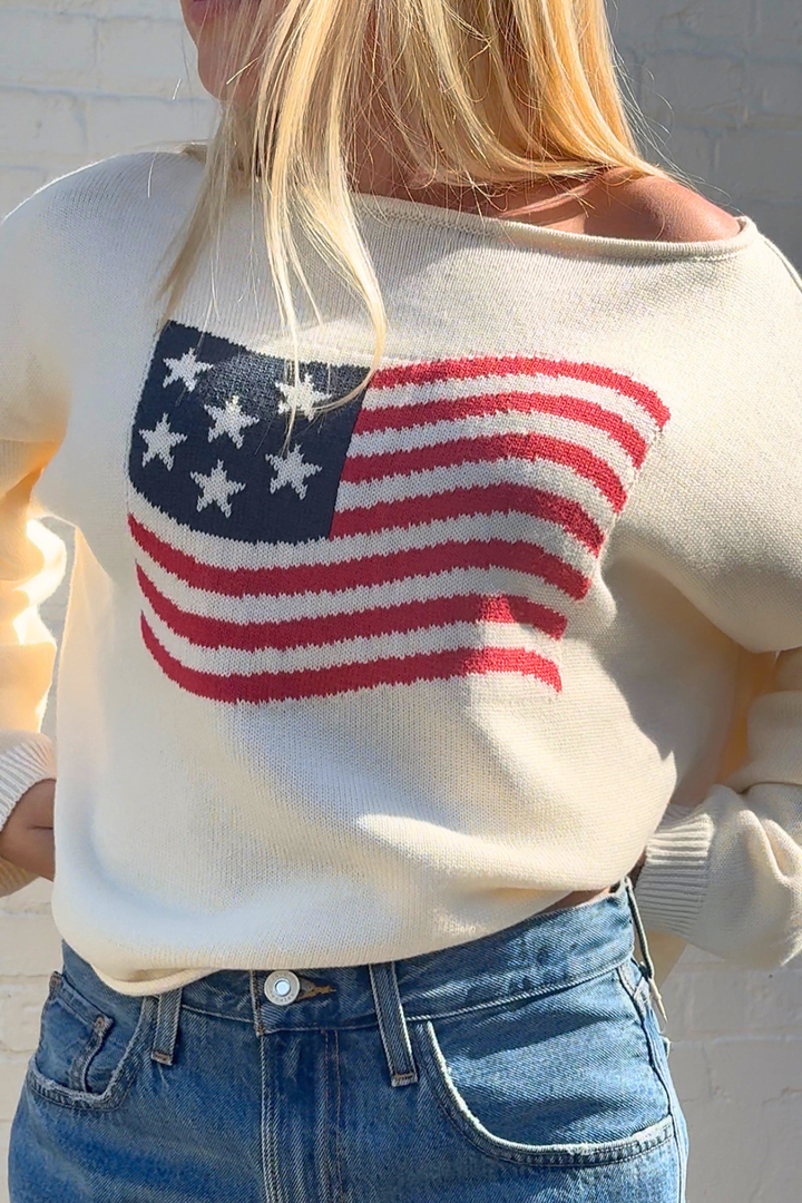 American Flag Sweater