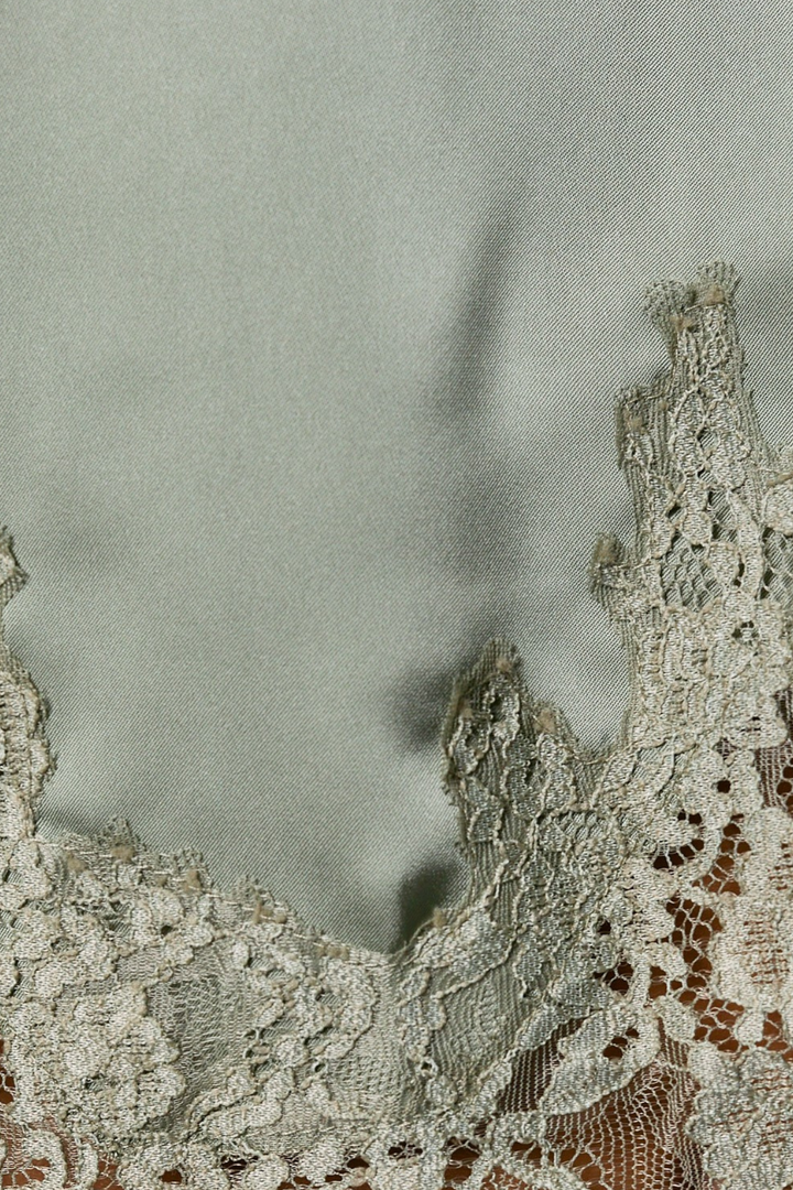 Halter Neck Lace Top - Sage