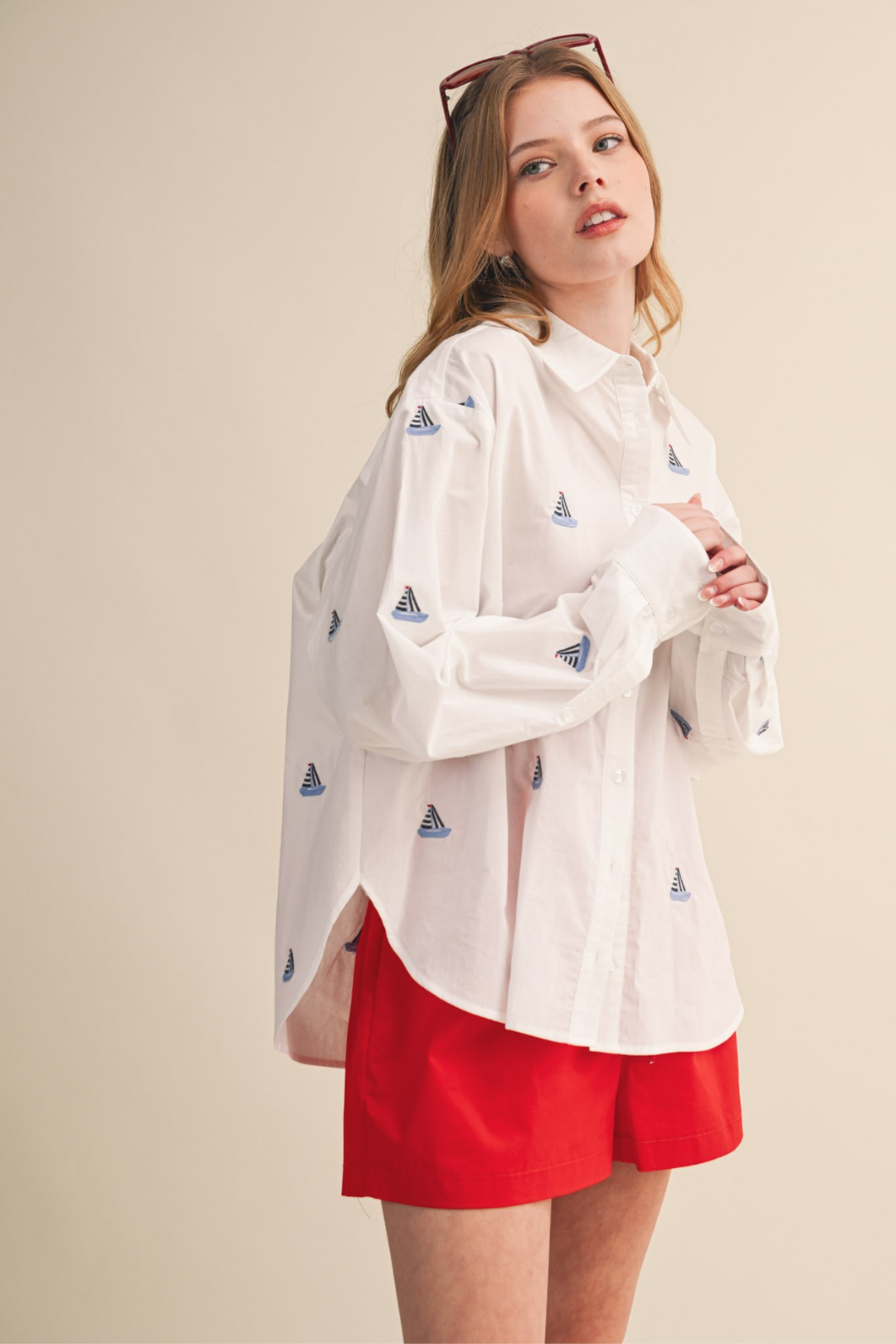 Boat Embroidered Buttondown