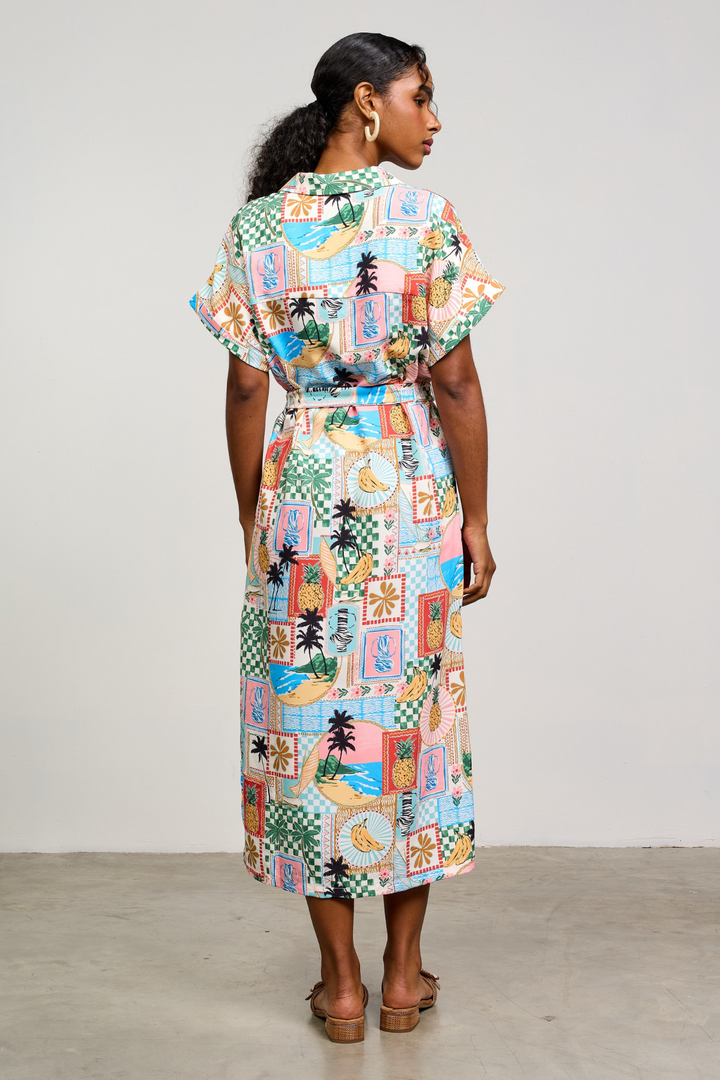 On Holiday Printed Dress