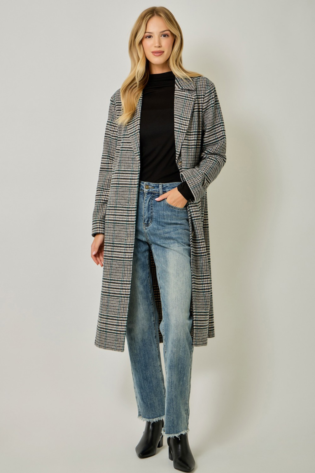Plaid Long Coat