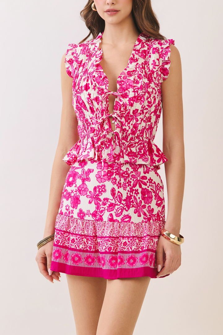 Pink Paisley Skirt