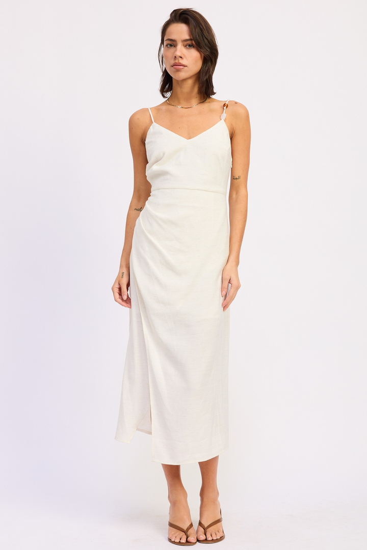 Pleated Tulip Midi Dress