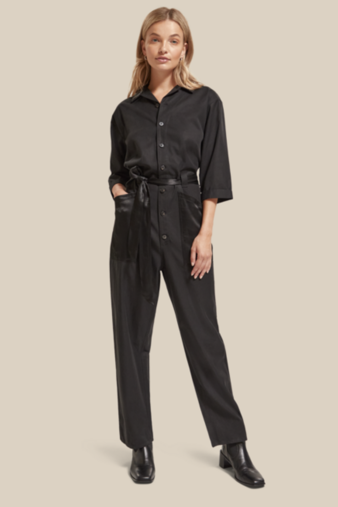 SCOTCH SODA Beaded Collar Jumpsuit