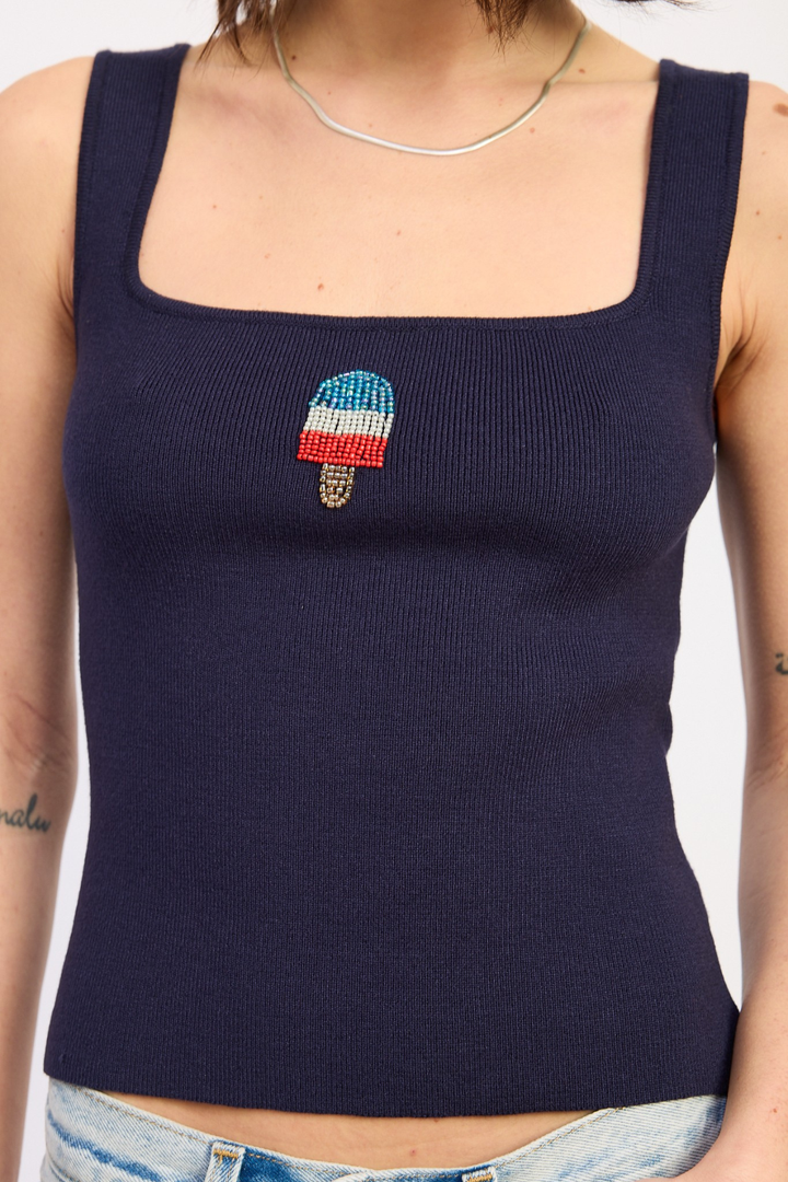 Square Neck Popsicle Rib Top