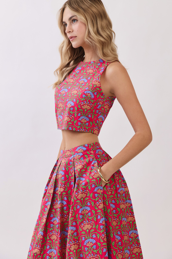 Red Tapestry Skirt