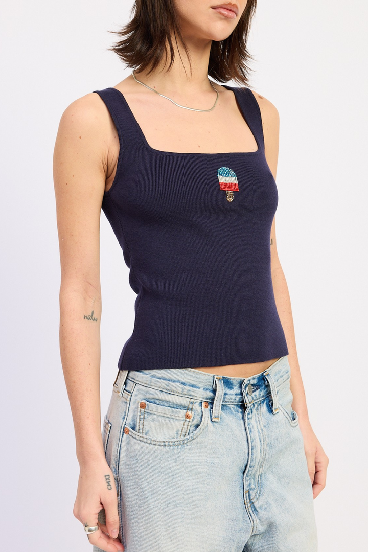 Square Neck Popsicle Rib Top