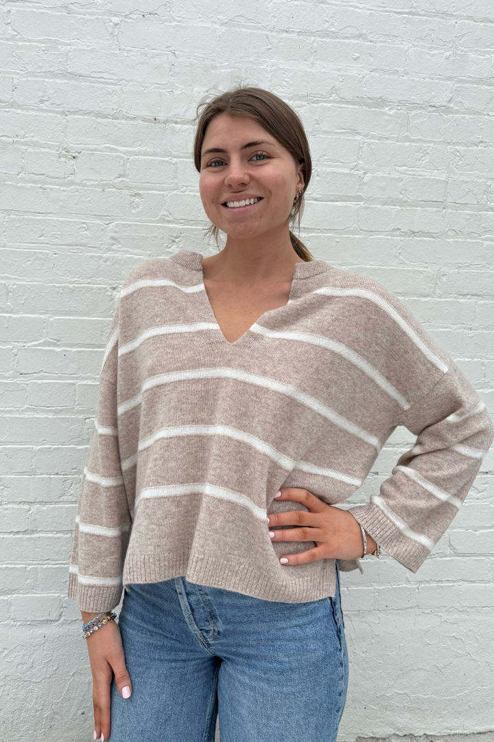 Madison Split Front V- neck