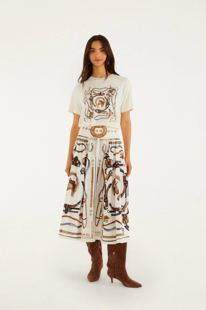 FARM RIO | EQUESTRIAN MAXI SKIRT