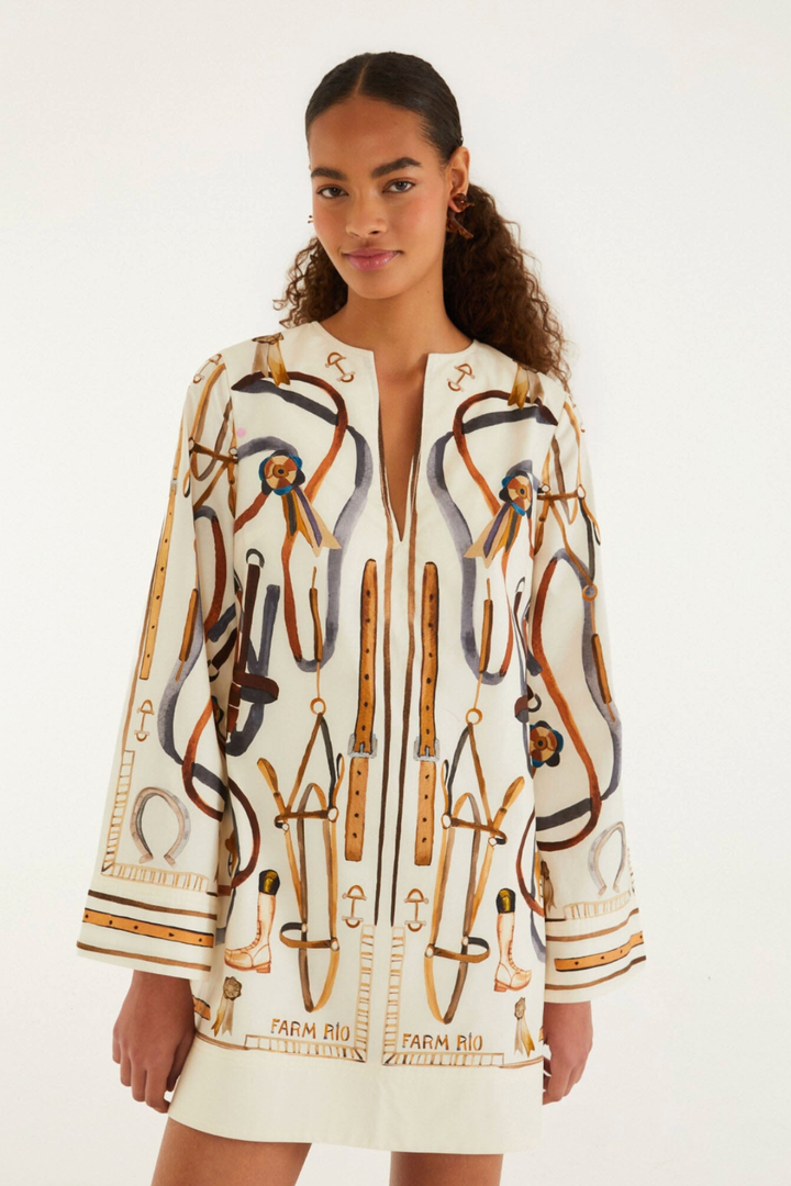 FARM RIO | EQUESTRIAN MINI DRESS
