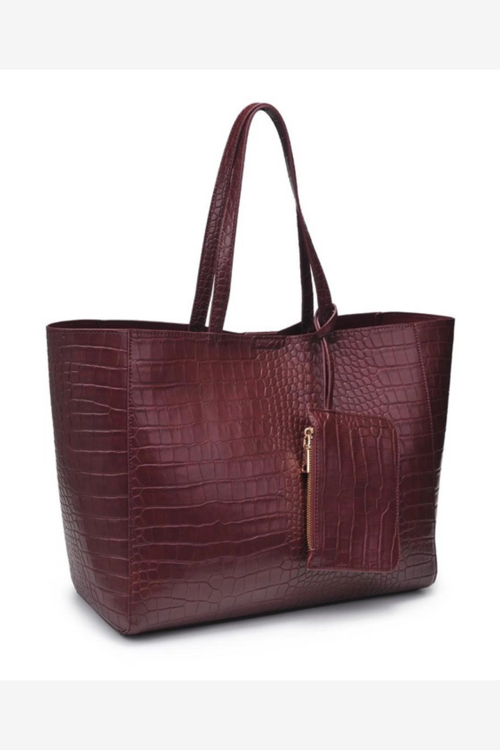 TIFFANY TOTE- BURGANDY