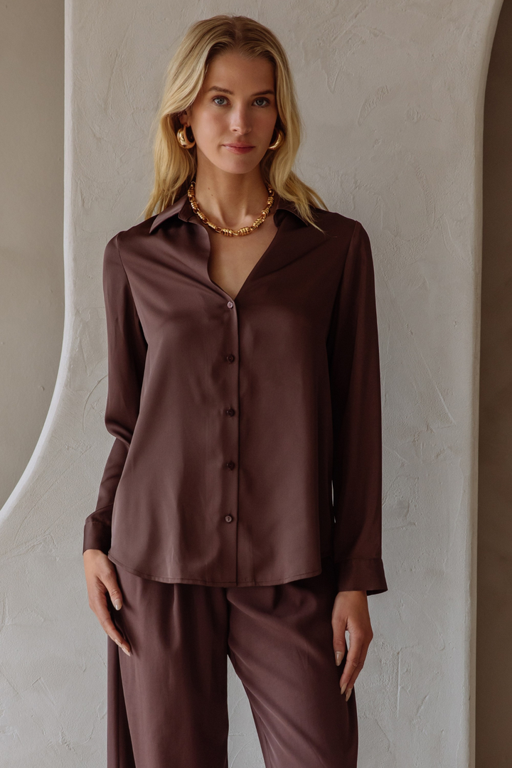 Keely Blouse- Espresso