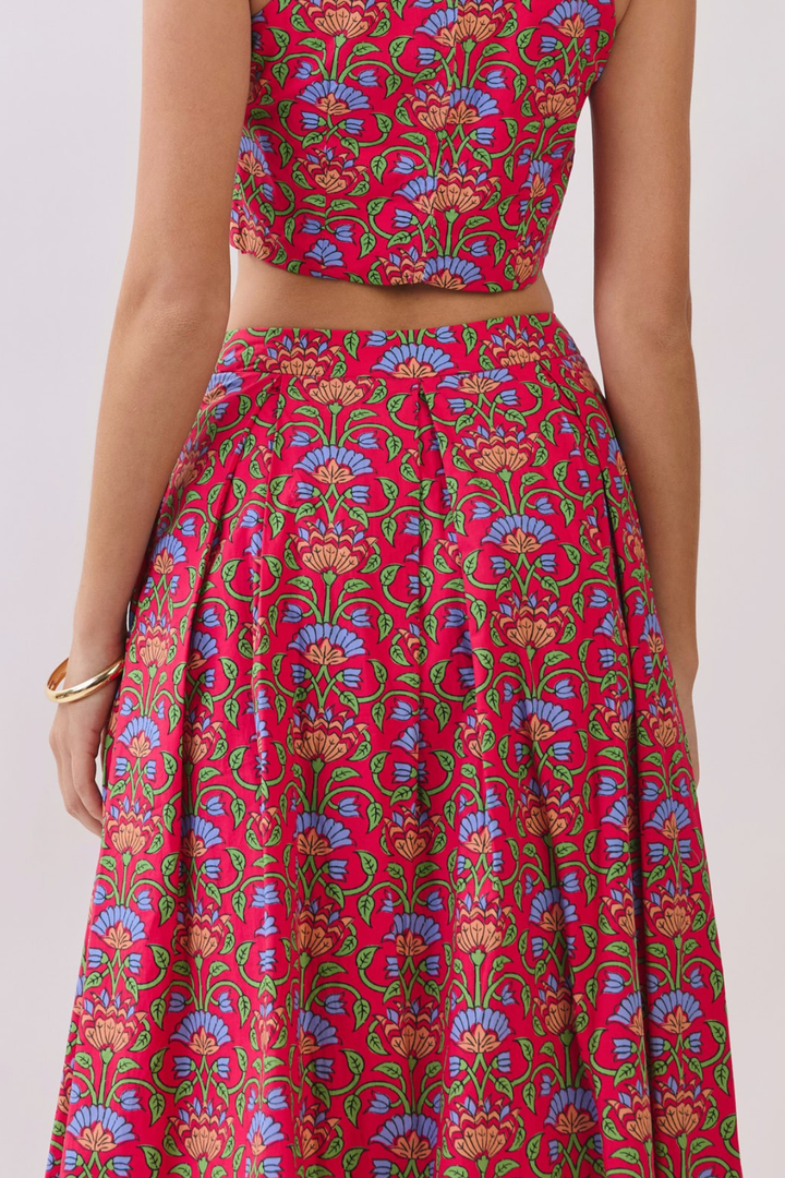 Red Tapestry Skirt