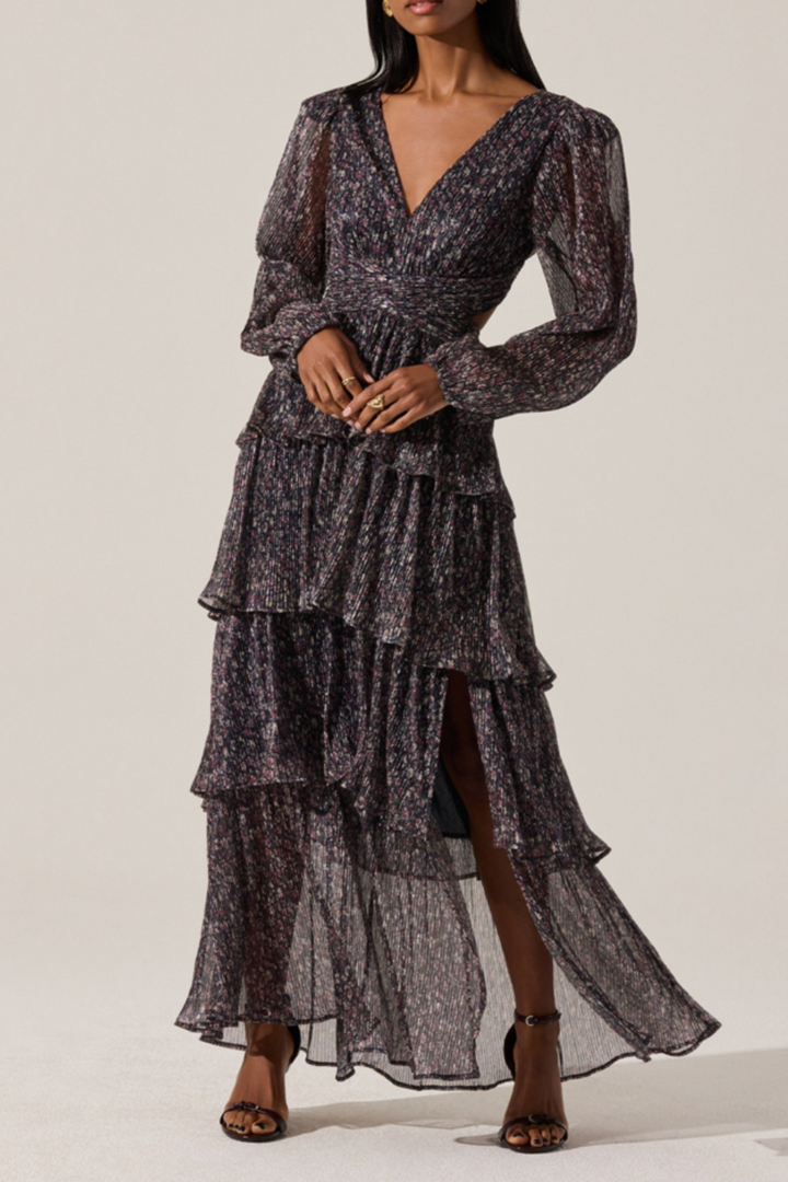 ASTR | Anora dress- Navy Plum