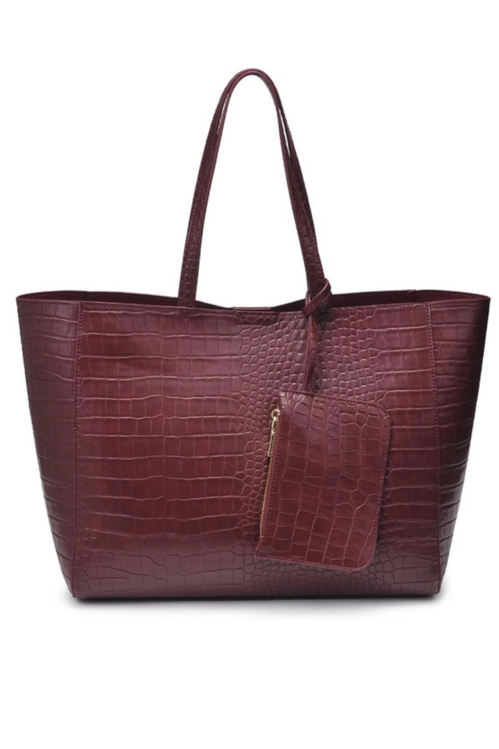 TIFFANY TOTE- BURGANDY