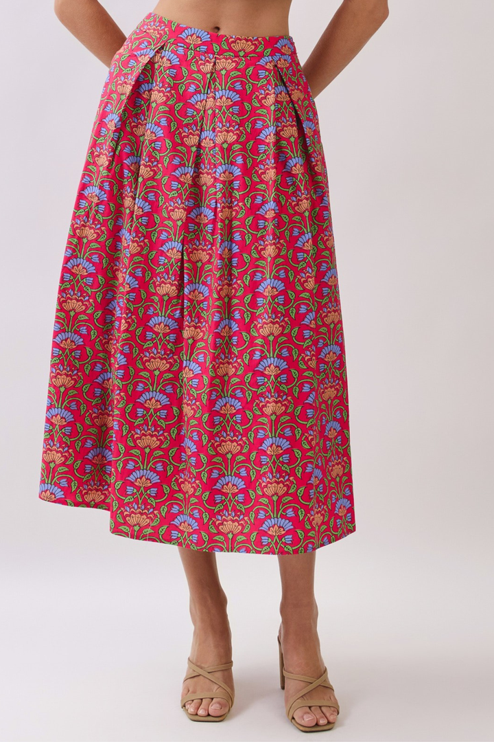Red Tapestry Skirt