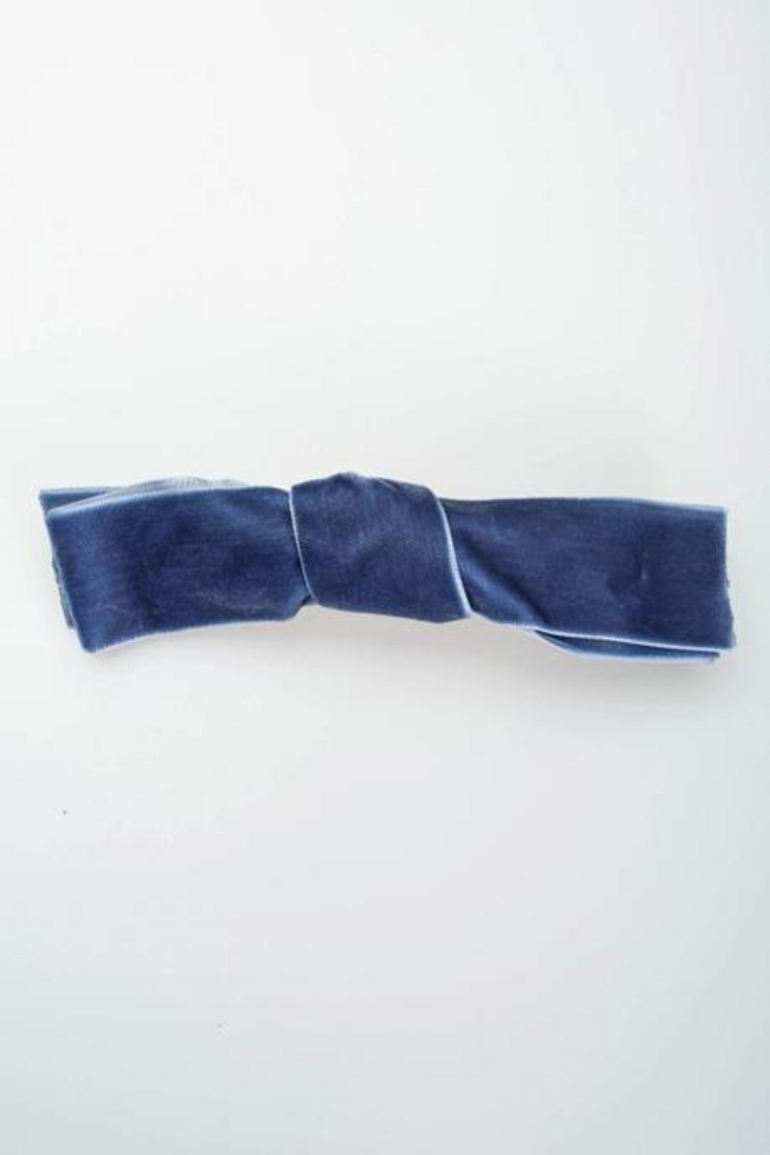 Alicia Velvet Bow Barrette- Navy