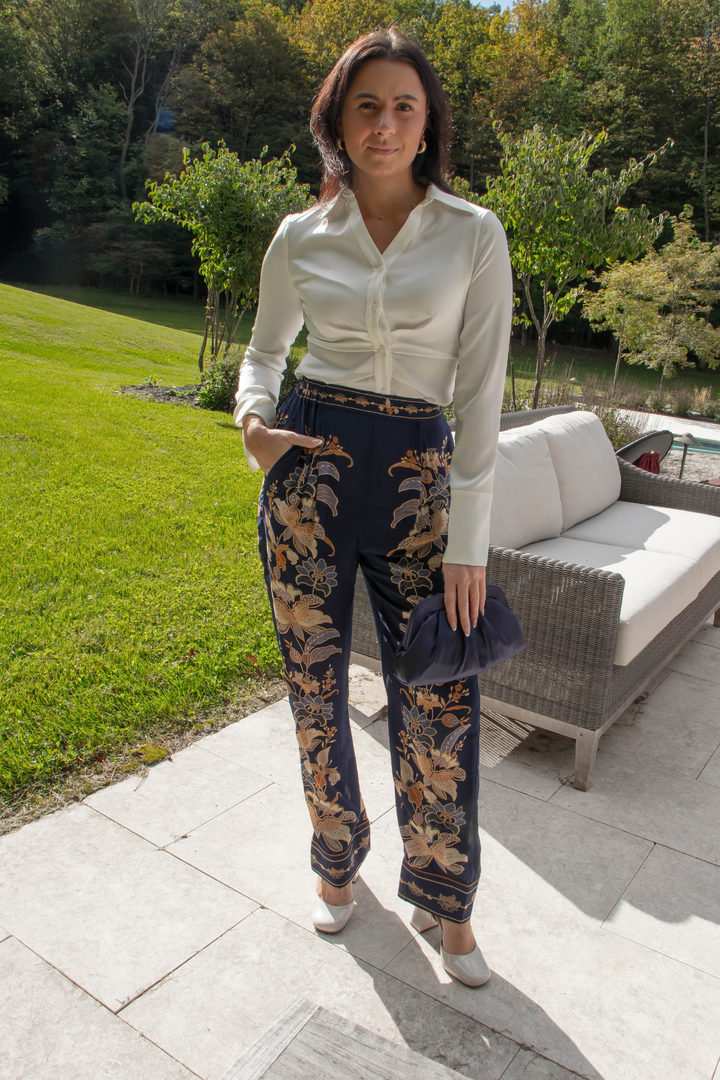 Farm Rio | Lara Navy Blue Pants
