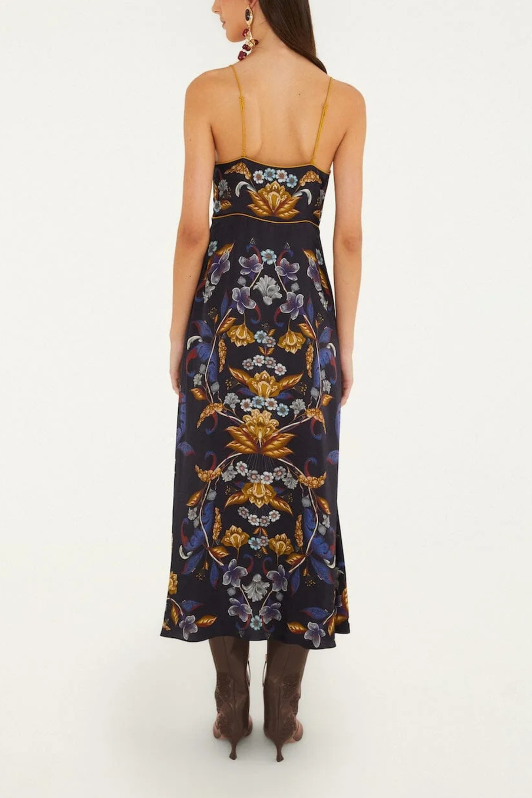 Farm Rio | Golden Nature Maxi Slip Dress