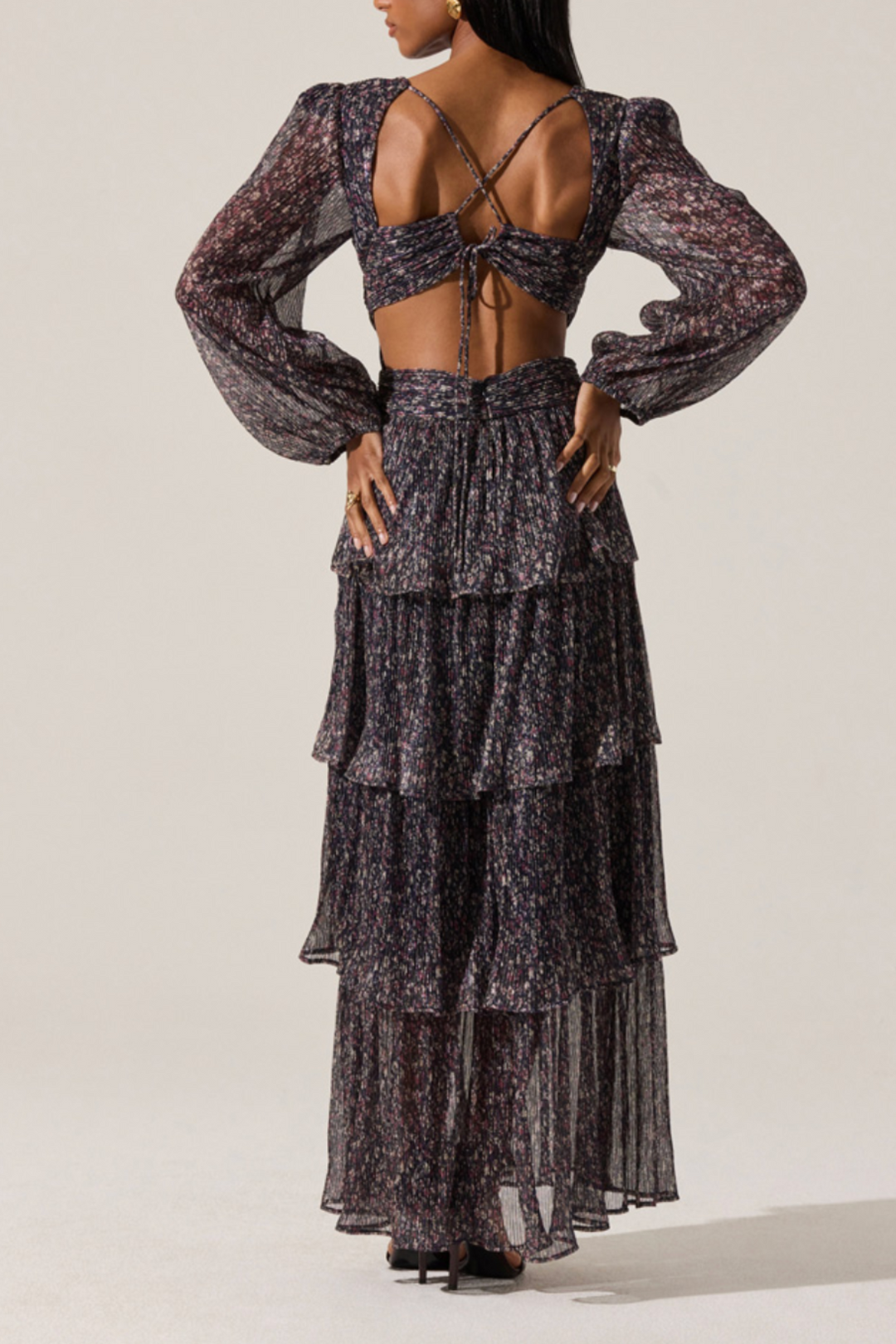 ASTR | Anora dress- Navy Plum