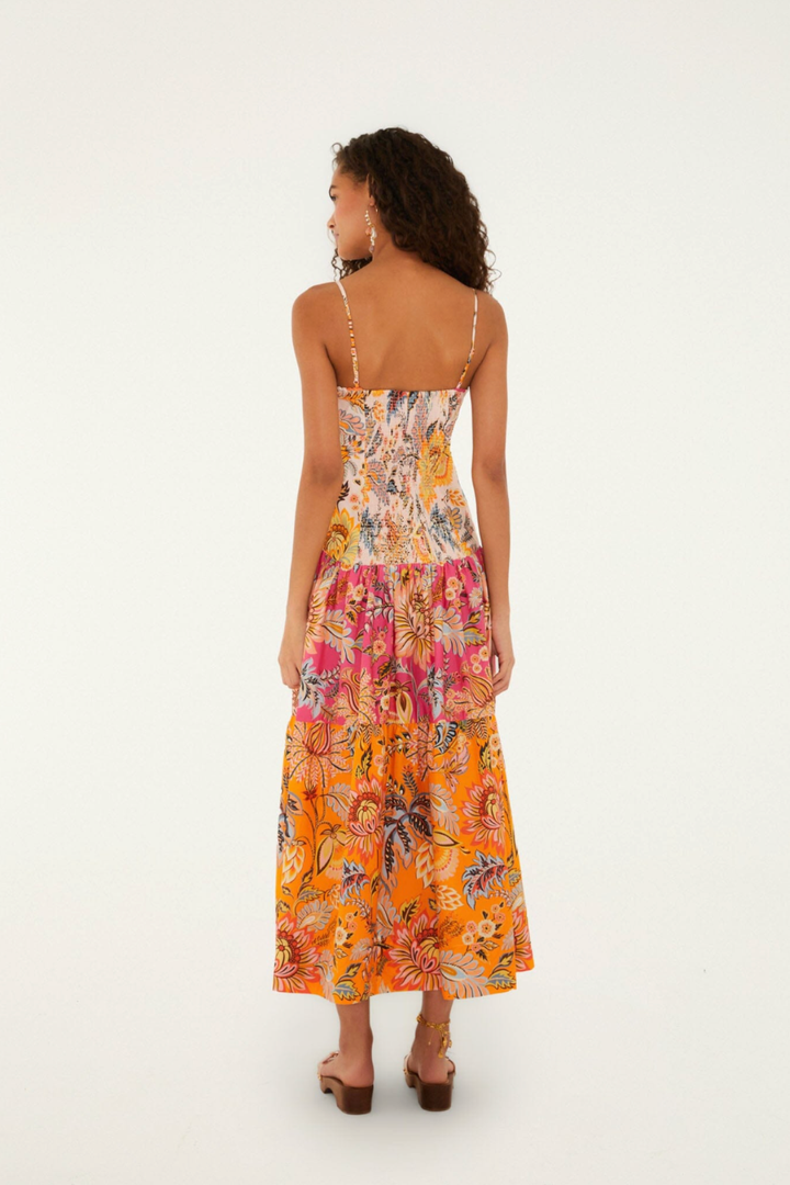 FARM RIO | LIGIA MIX MAXI DRESS