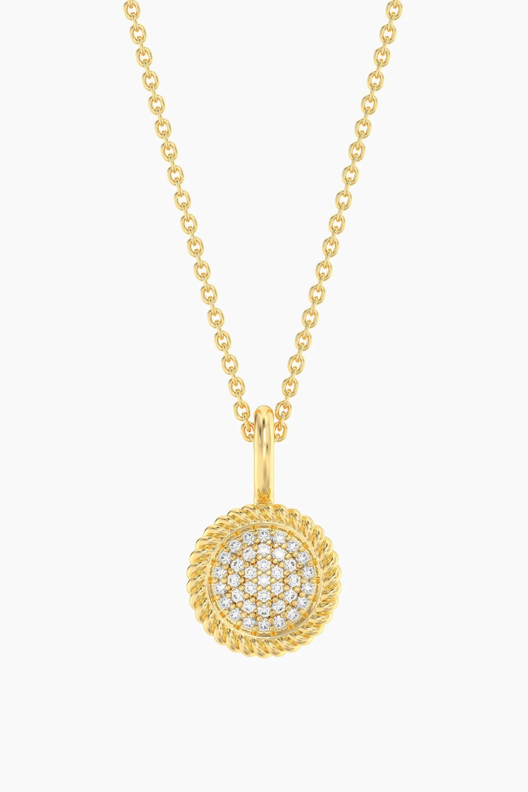 Ella Stein | Circle Rope Pendant Necklace - Gold