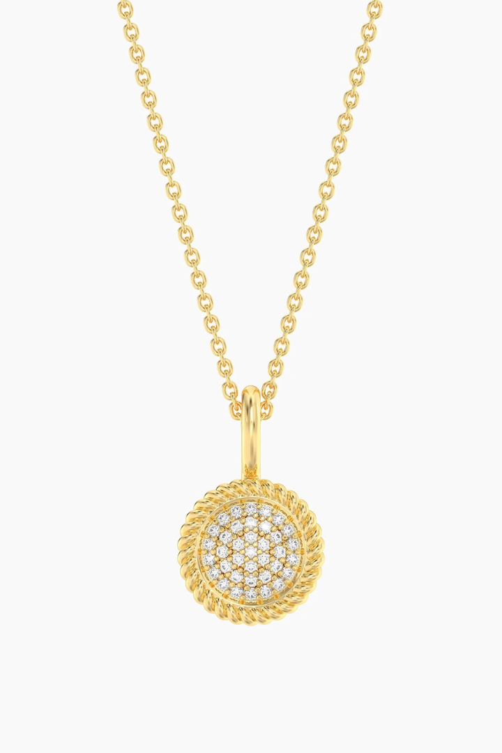 Ella Stein | Circle Rope Pendant Necklace - Gold