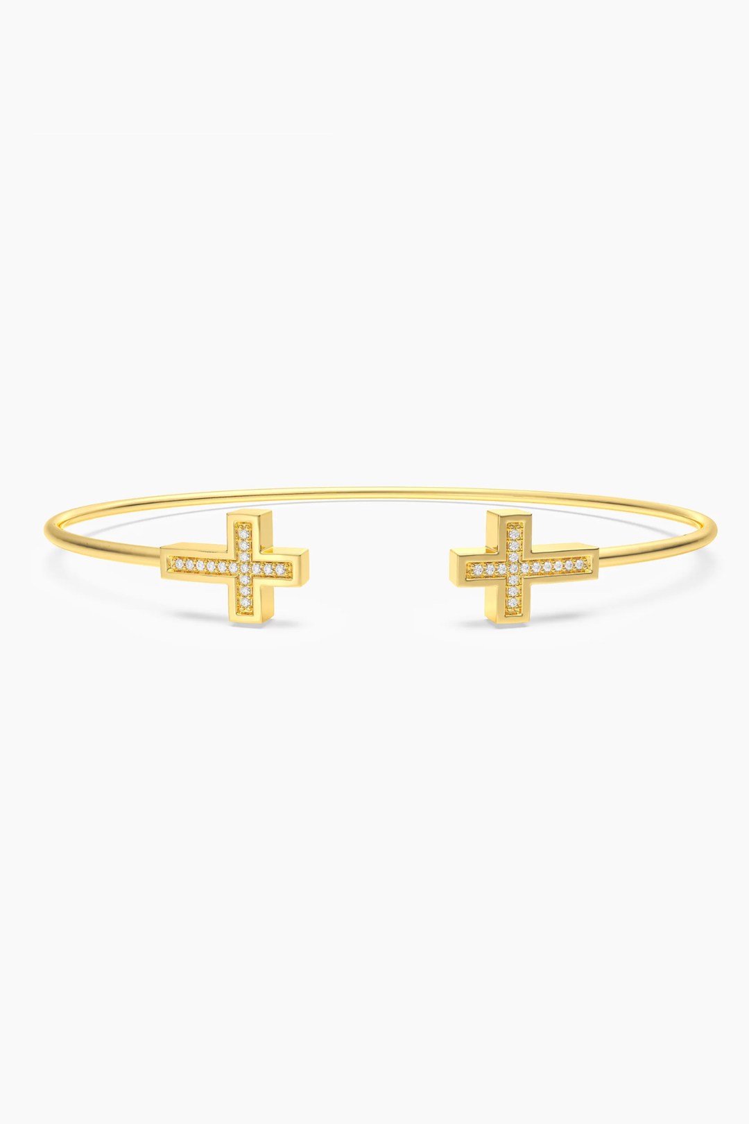 Ella Stein | Cross Flexi Cuff Bracelet - Gold