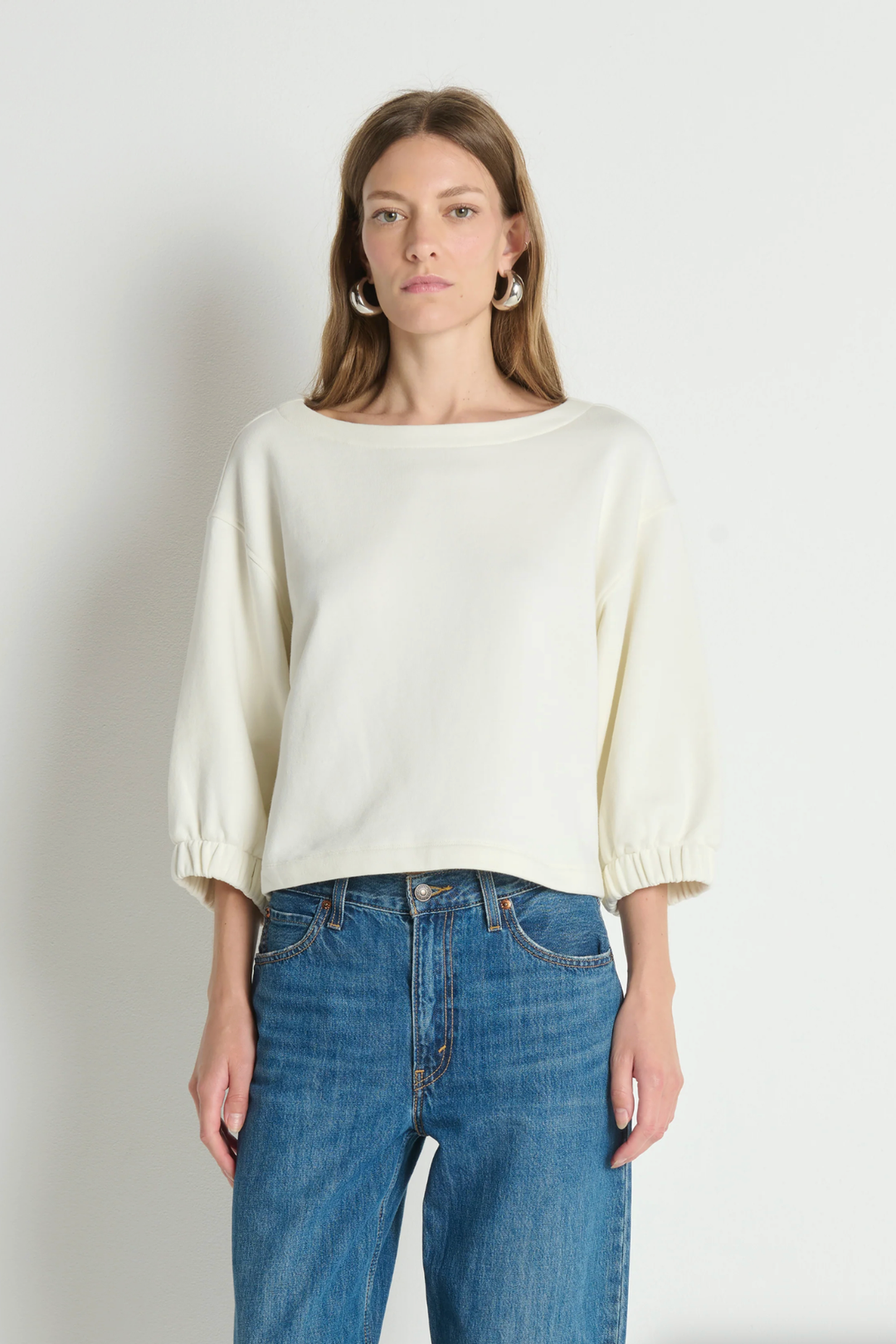 NATION | Geri Sweatshirt- Porcelain