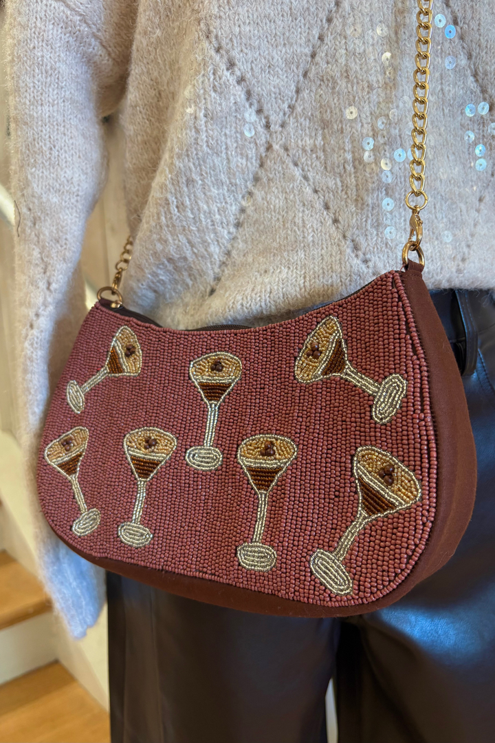 Espresso Martini Beaded Clutch
