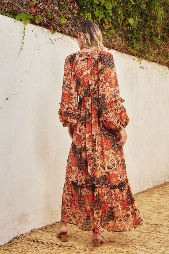 Autumn Glaze Maxi Dress