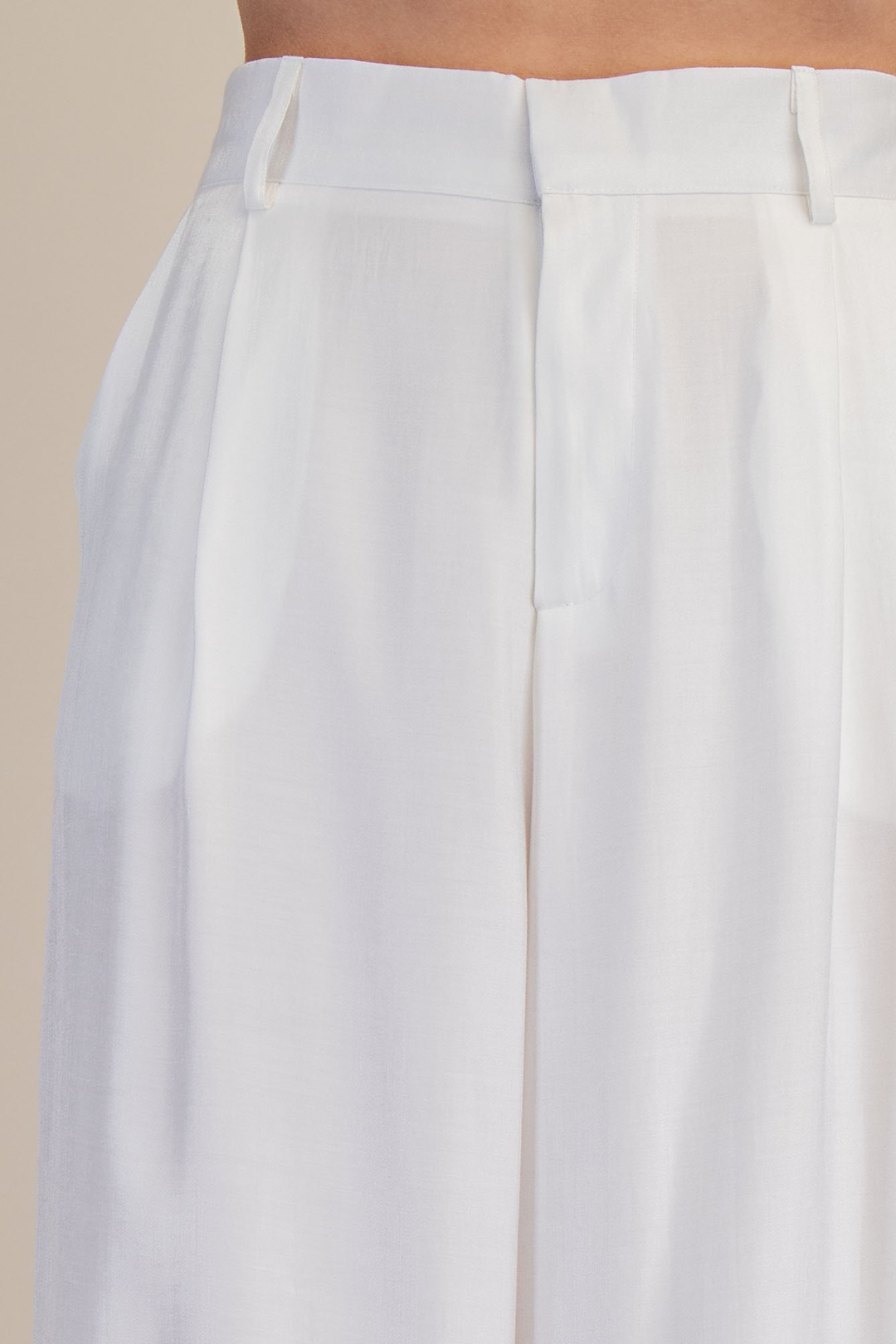 White Tailored Wide Pants