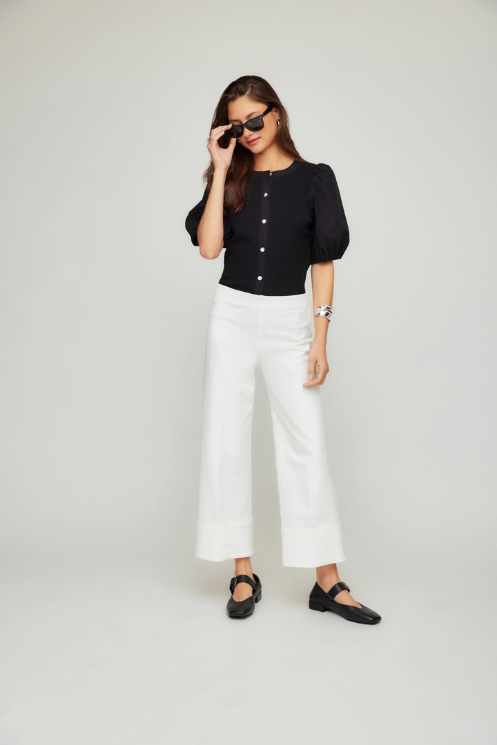 Fifteen Twenty | Regina Cuff Cropped Pants White