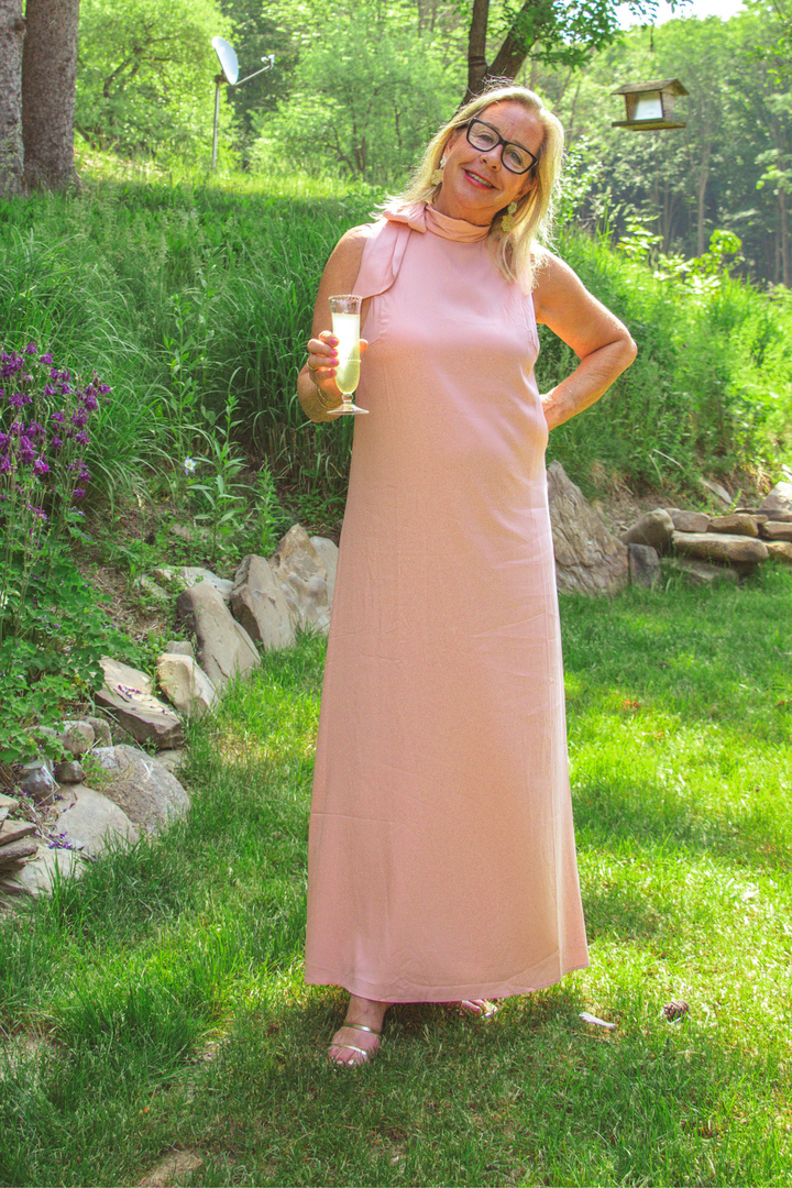 SOPHIE RUE Melanie Neckerchief Dress- Blush Pink