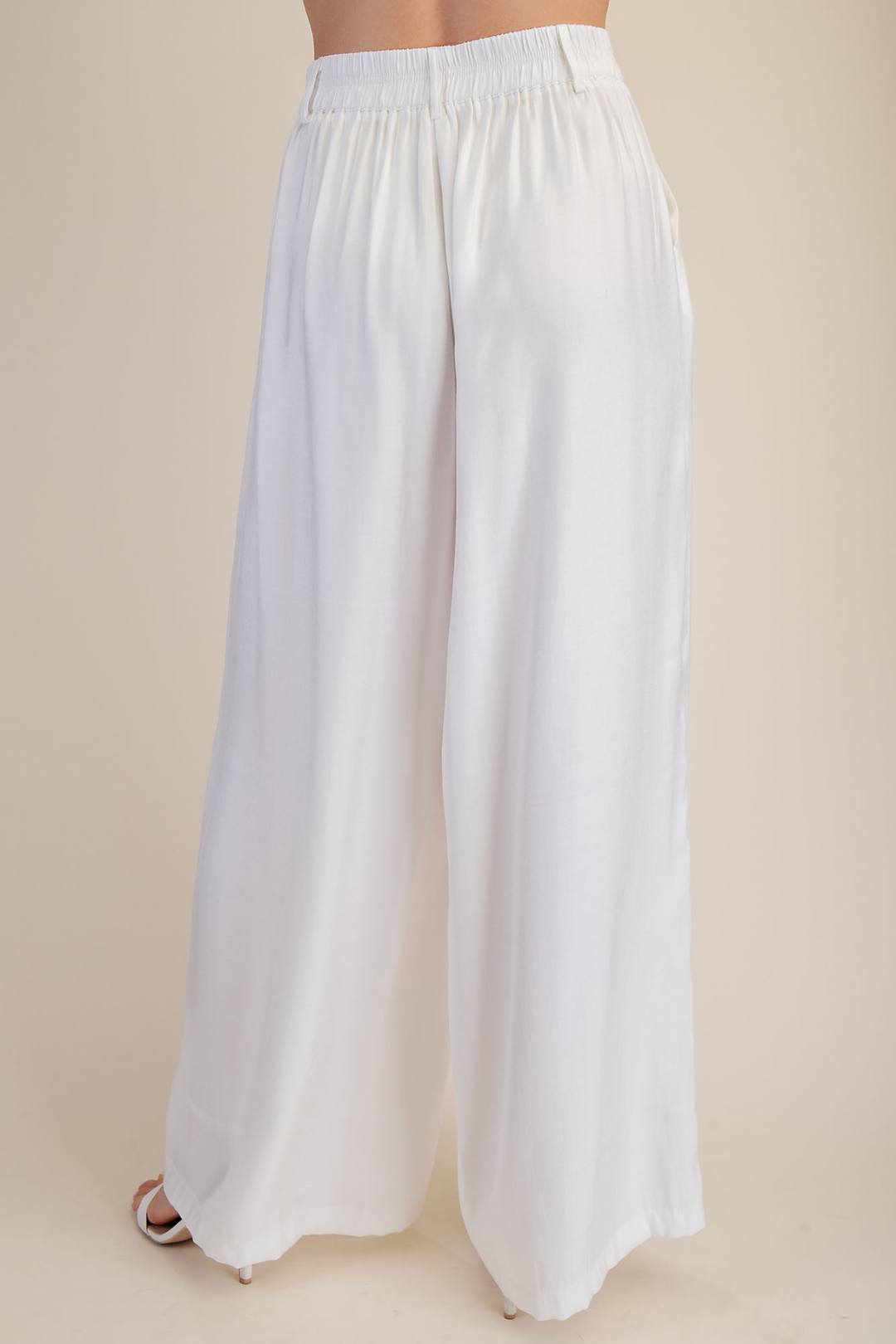 White Tailored Wide Pants