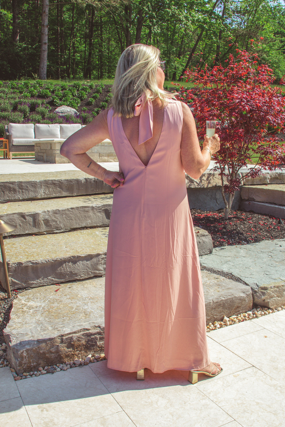 SOPHIE RUE Melanie Neckerchief Dress- Blush Pink