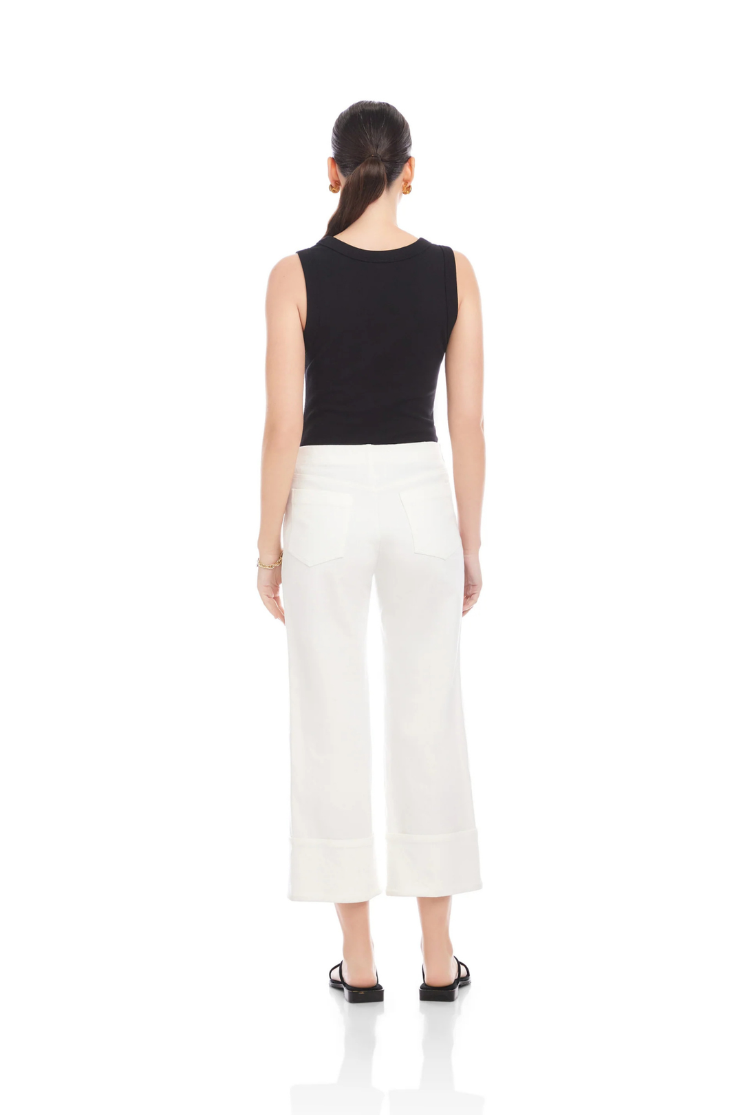 Fifteen Twenty | Regina Cuff Cropped Pants White