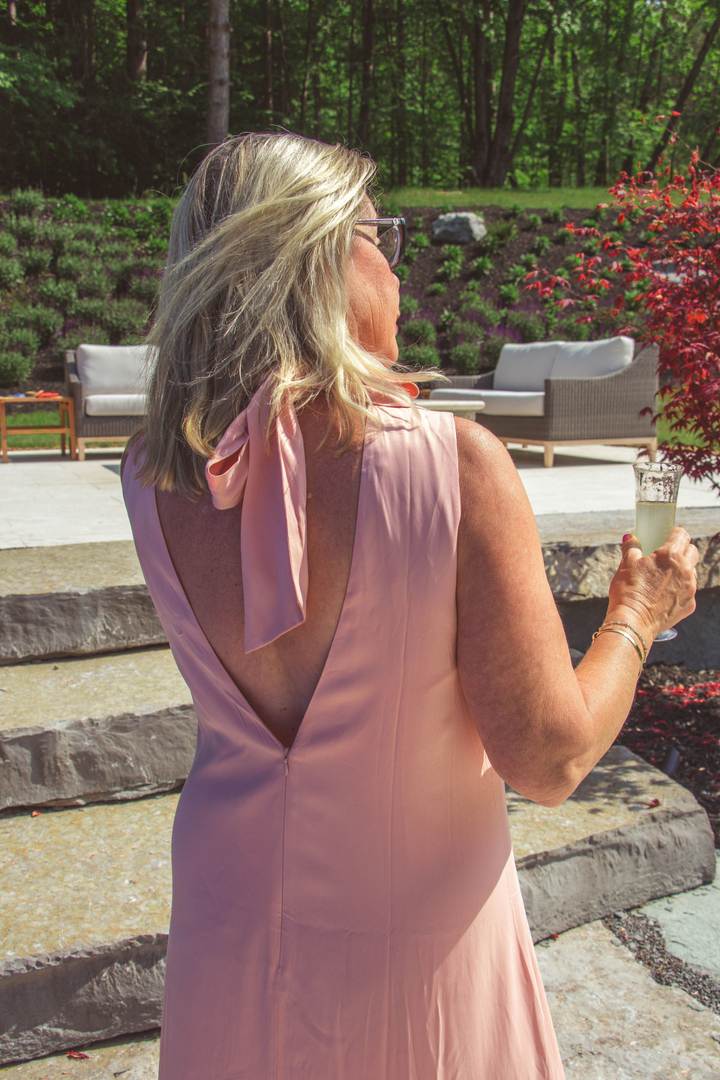 SOPHIE RUE Melanie Neckerchief Dress- Blush Pink