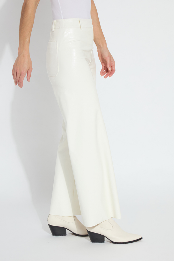 LYSSE | Snow Vegan Leather Wide Leg