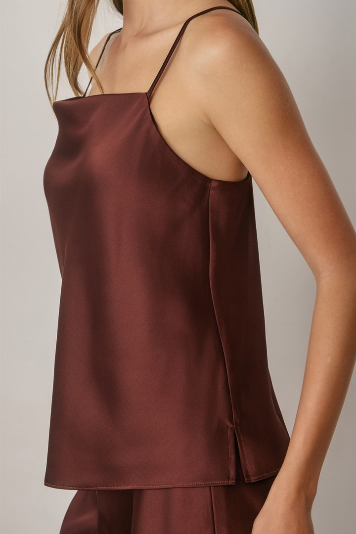 Satin Square Neck Cami Top