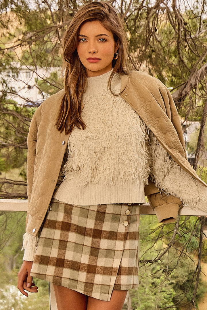 Cream Shag Sweater