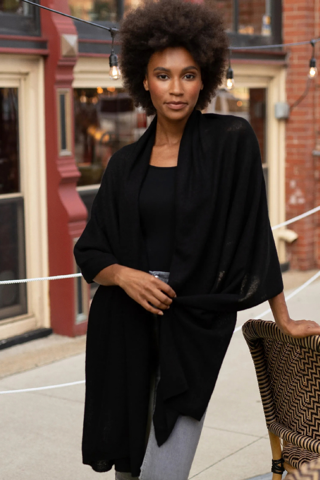 Alashan | Breezy Travel Wrap- Ebony