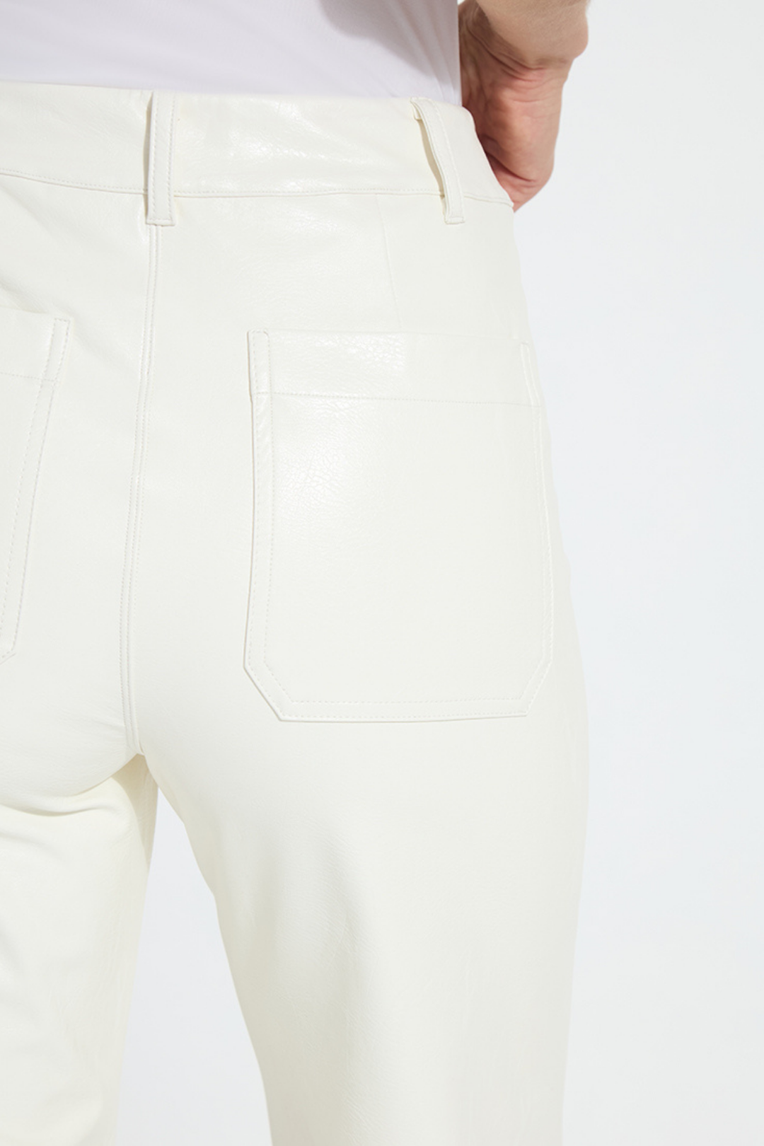 LYSSE | Snow Vegan Leather Wide Leg