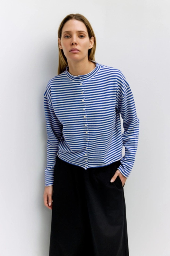 Elisa Cardigan - Blue Stripe