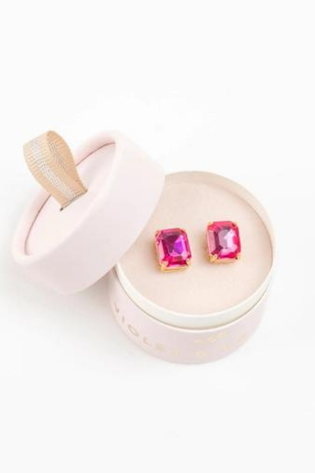 Everlyn Post Earrings- Pink