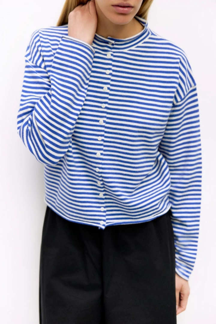 Elisa Cardigan - Blue Stripe