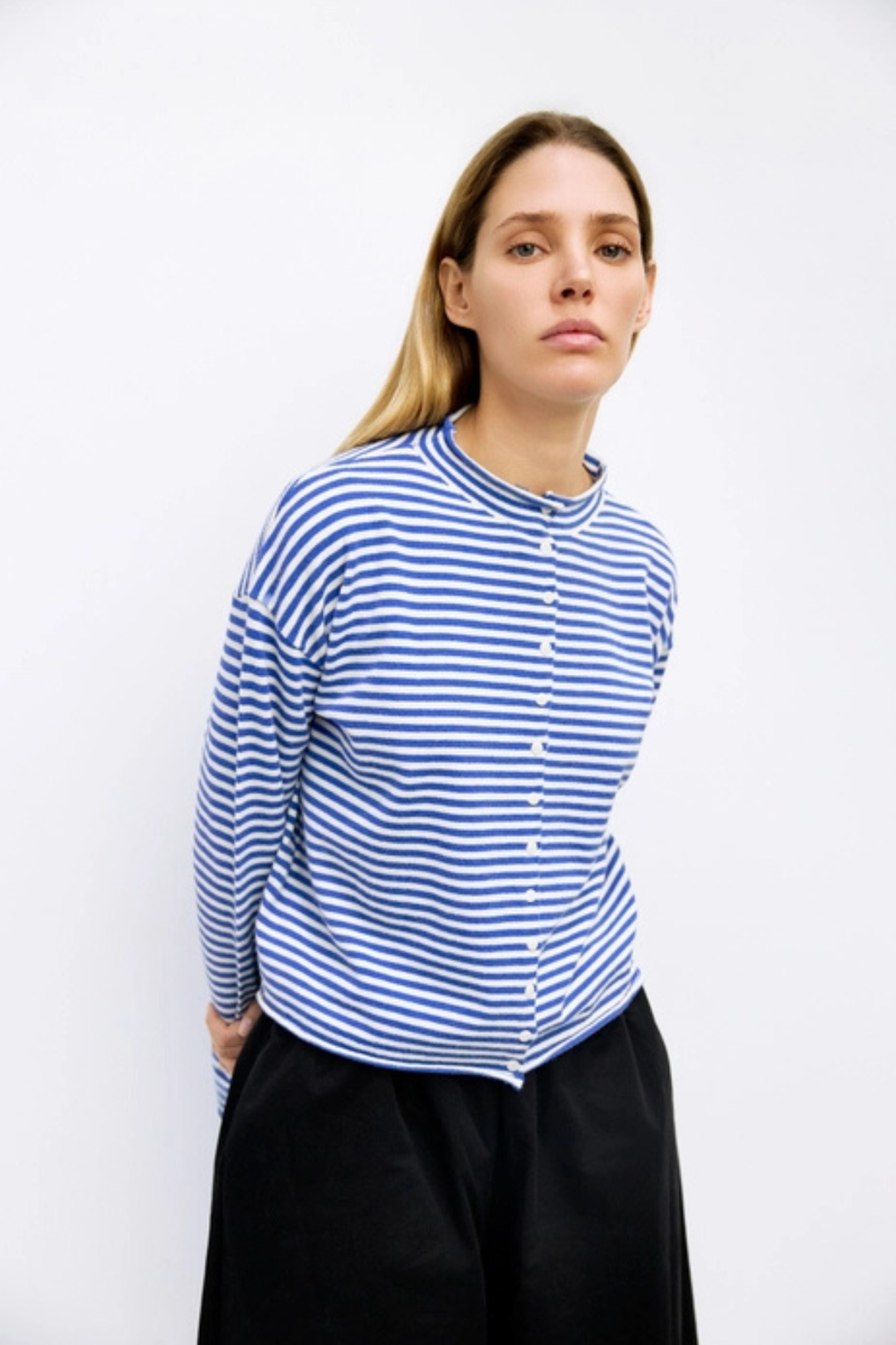 Elisa Cardigan - Blue Stripe