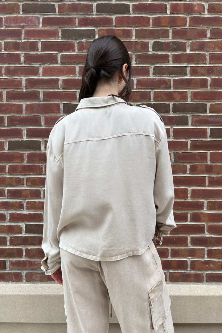 Washed Tencel Cargo Pants