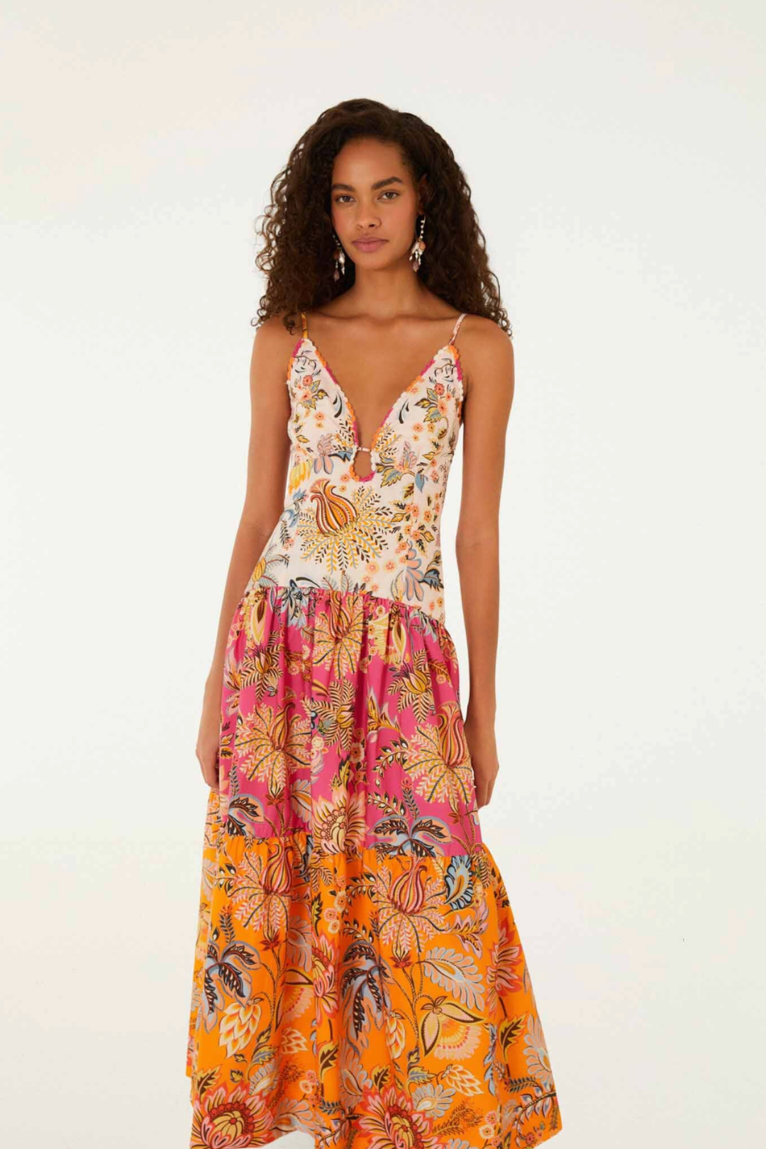 FARM RIO | LIGIA MIX MAXI DRESS